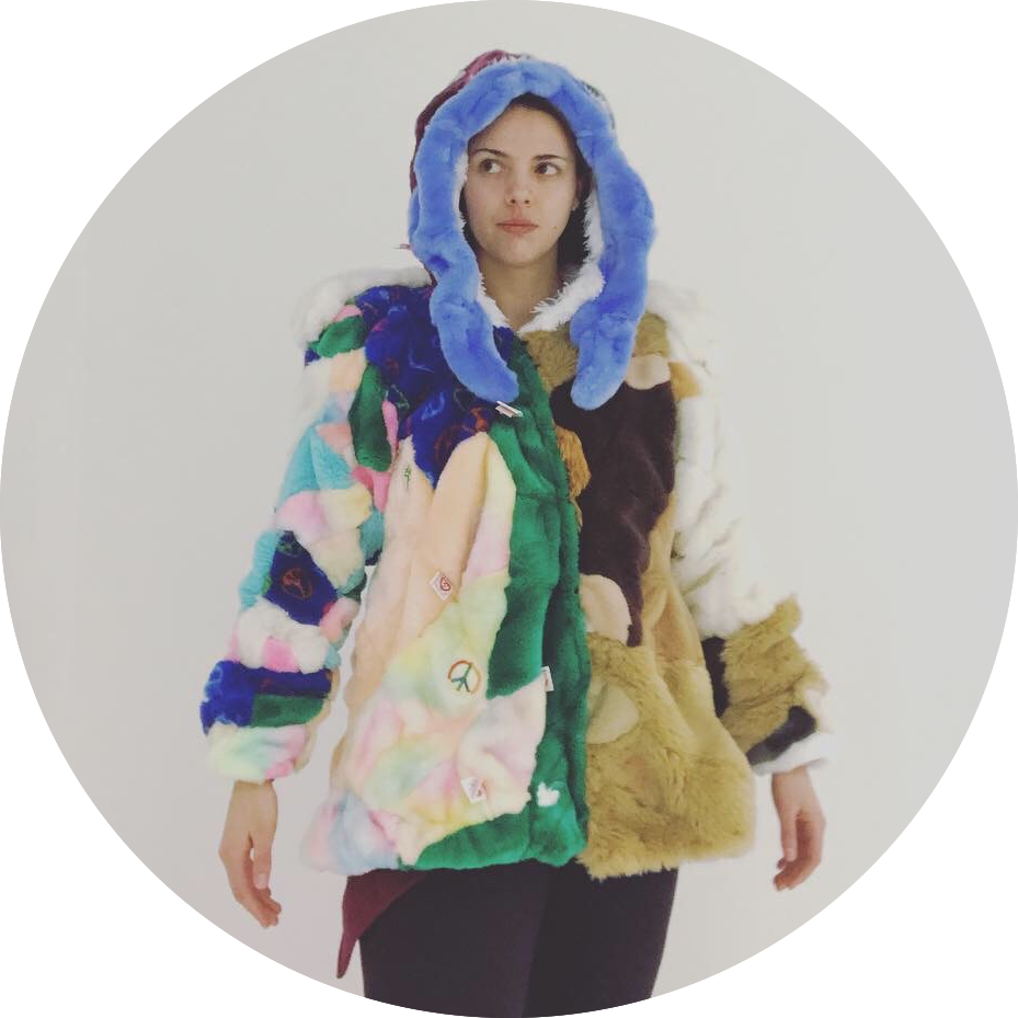 The Stuffy Coat, 45” Waist, 20” Arm length, 29” Hight, Size Medium, Stuffed animal Faux Fur Coat, 2019