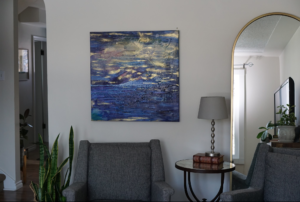 Rainy Day, Abstract, Acrylic and Gel mediums, 30” By 30”, 2018