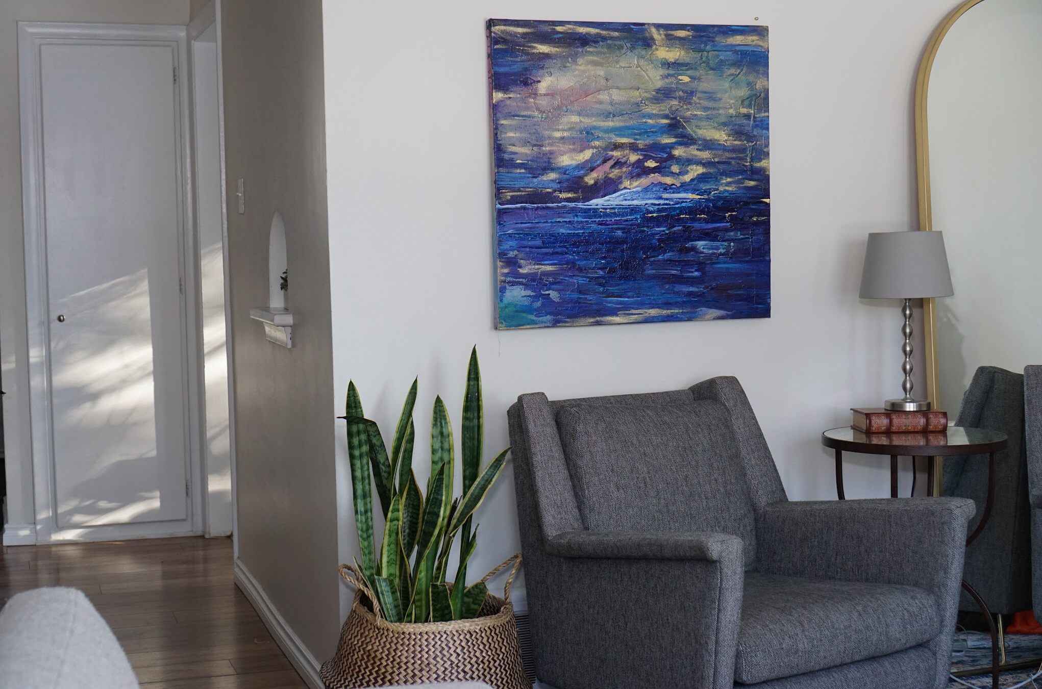 Rainy Day, Abstract, Acrylic and Gel mediums, 30” By 30”, 2018