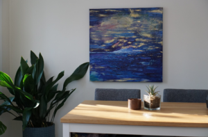 Rainy Day, Abstract, Acrylic and Gel mediums, 30” By 30”, 2018