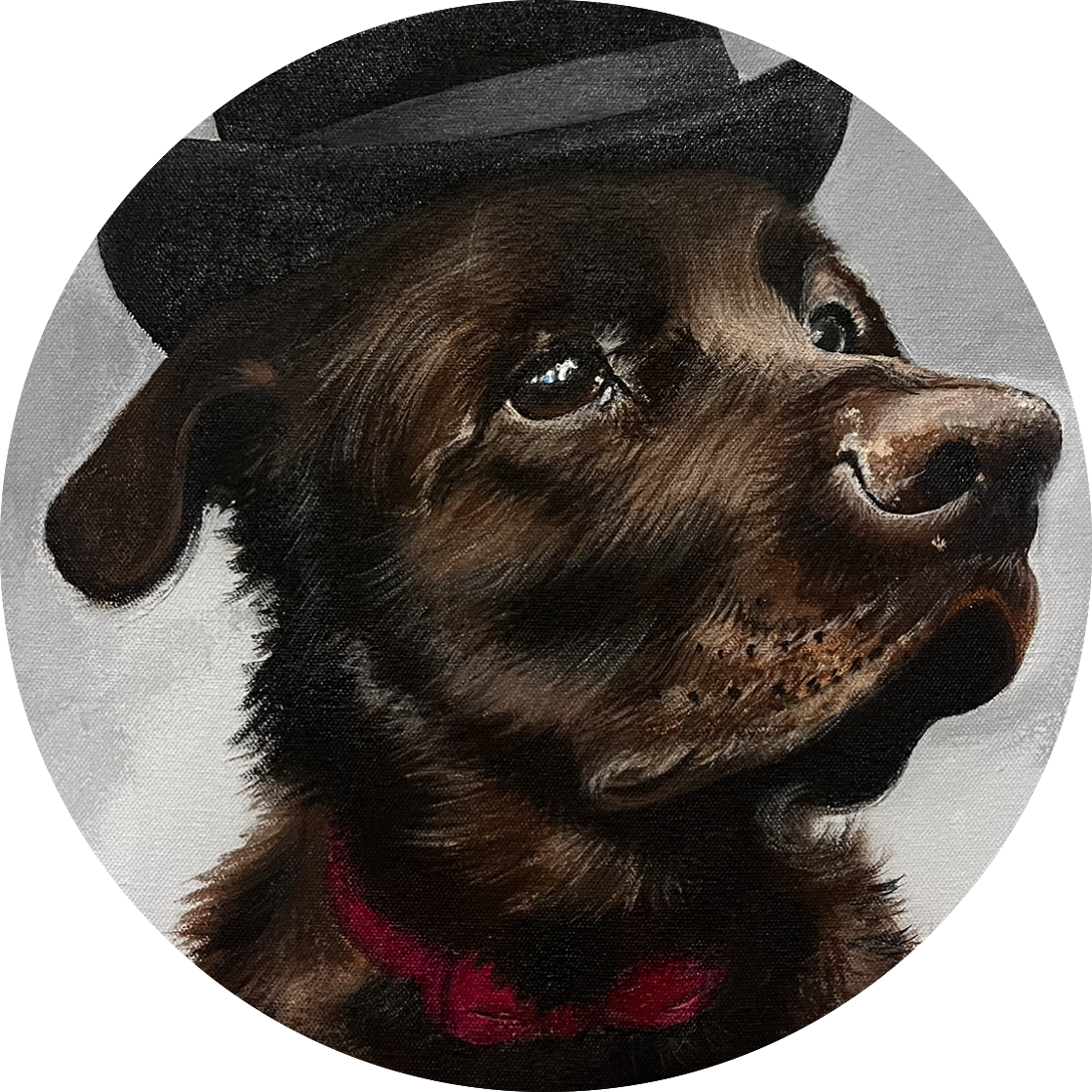 HIGGINS,ACRYLIC,COMMISSION, 11” BY 14” 2022.